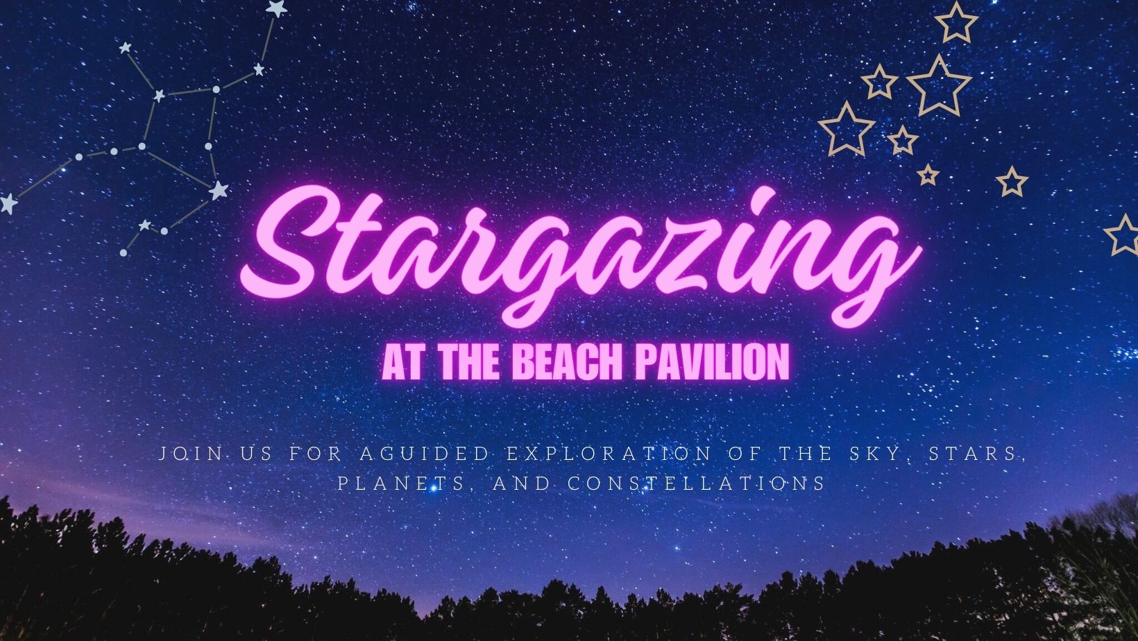 Stargazing at the beach pavilion