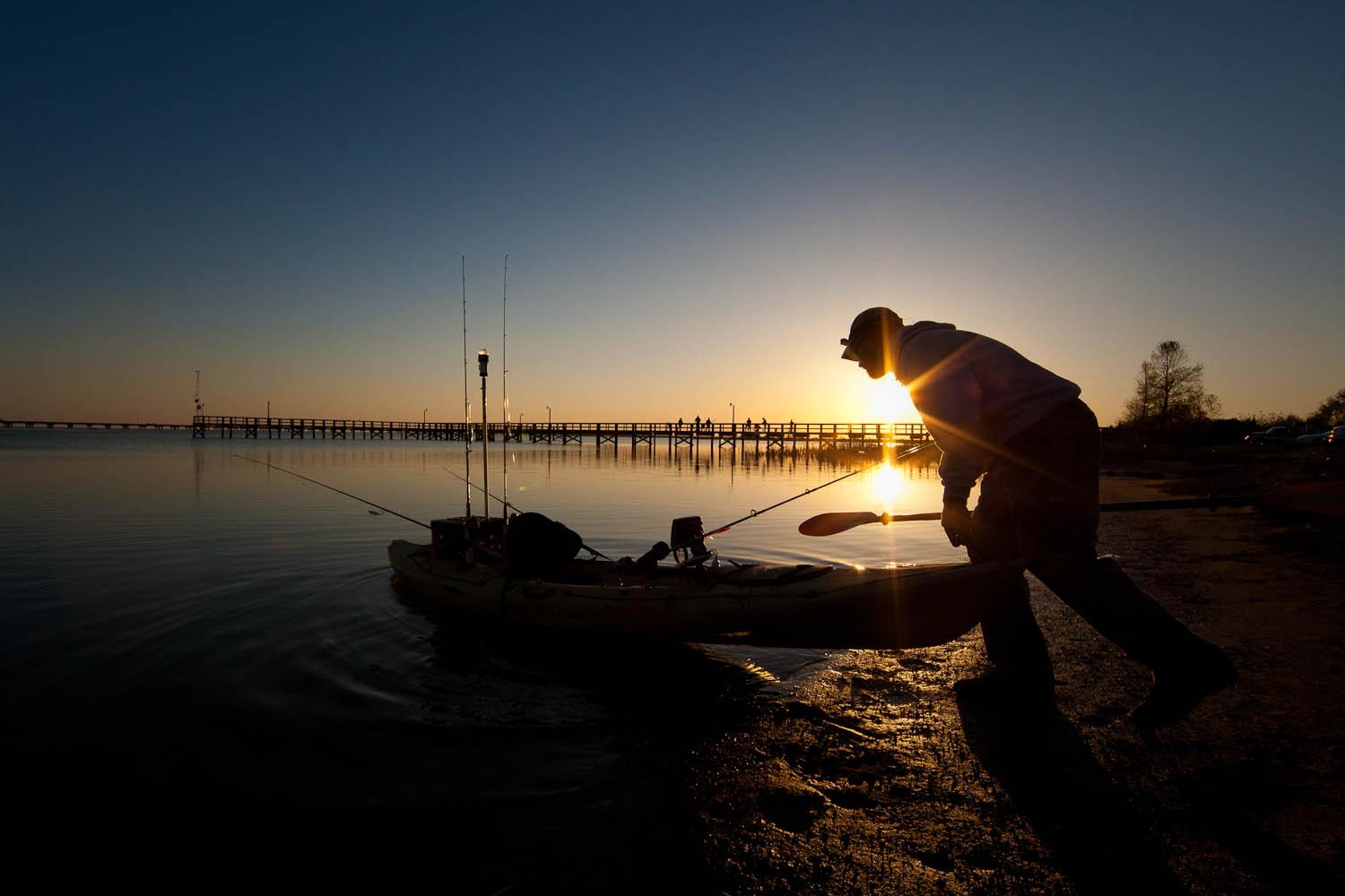 Meaher State Park Kayak Fisherman
