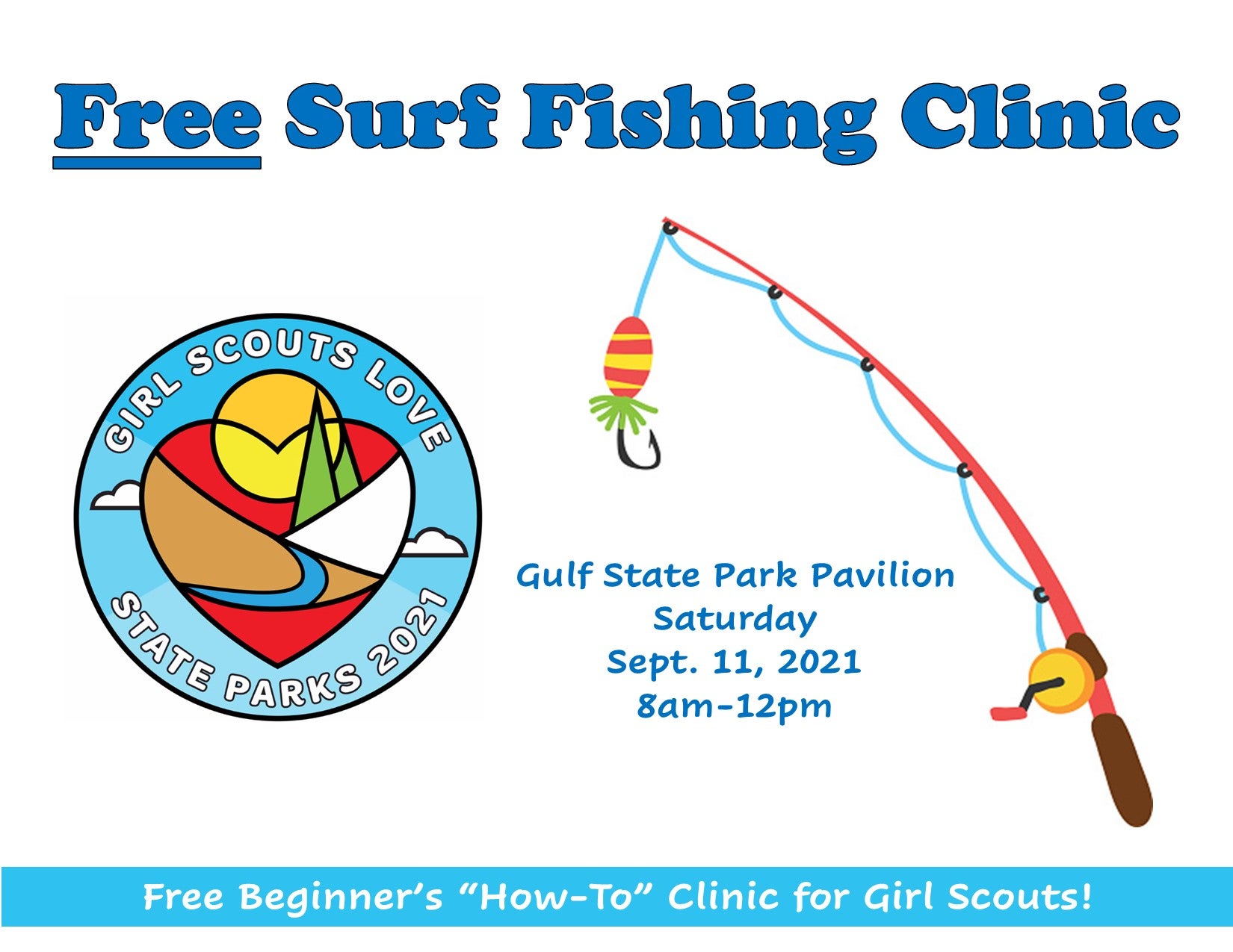 Girl Scouts Love State Parks - Free Surf Fishing Clinic