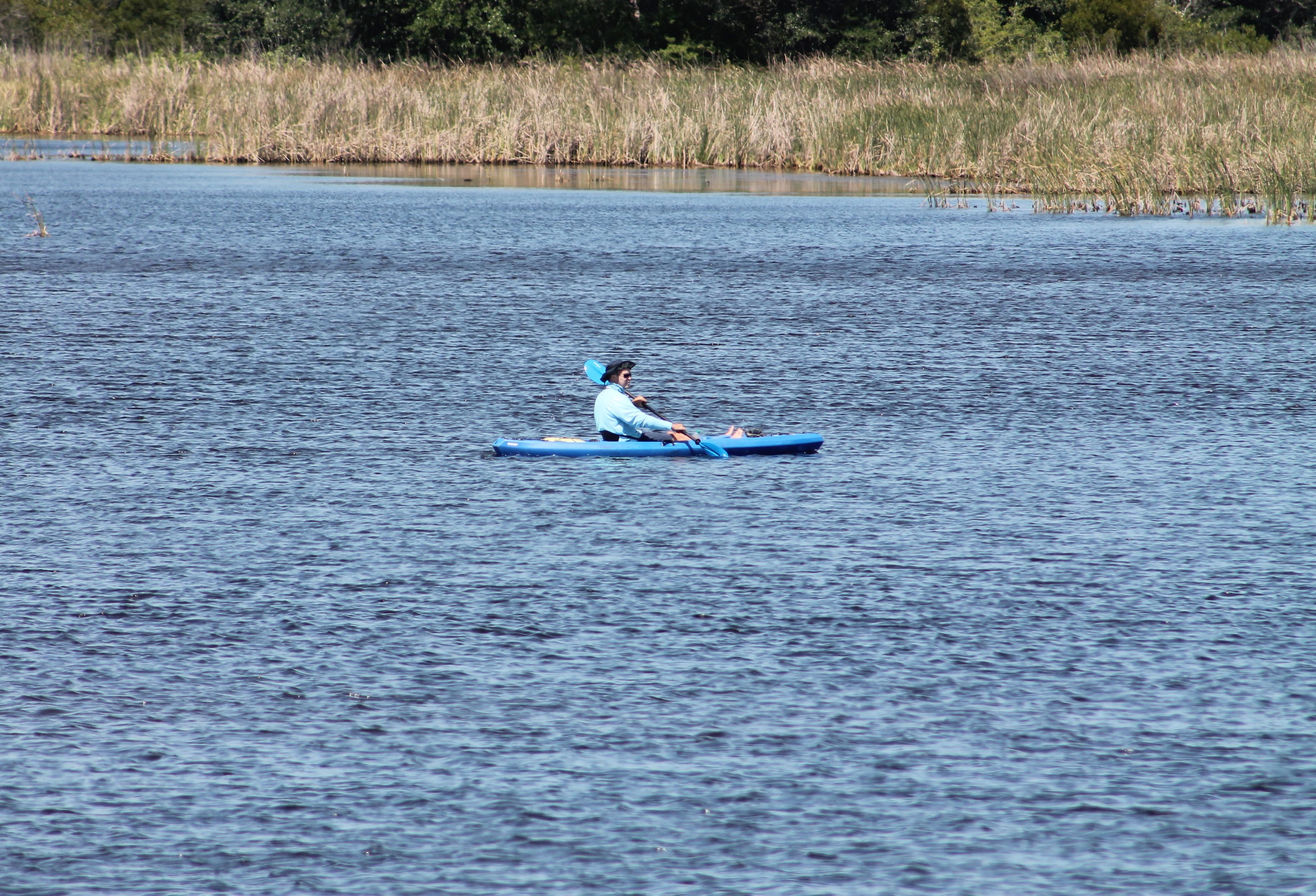 Kayaker Enjoying Lake Shelby